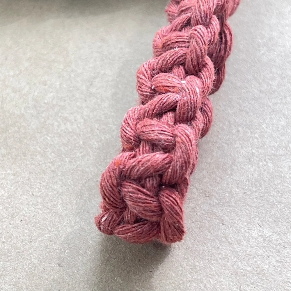 Boho Handcrafted Macrame Wristlet Brick color Keychain